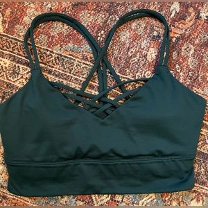 Target JoyLab Dark Green Strappy Sports Bra, Size XS